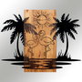 Wallity Hawaii Accesorio Decorativo de Pared Negro y Nogal